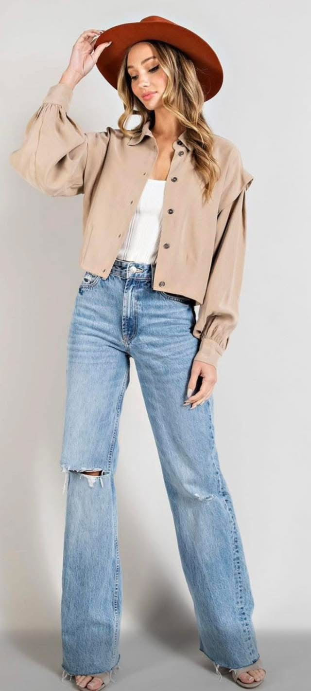 Boho Breeze Cropped Jacket