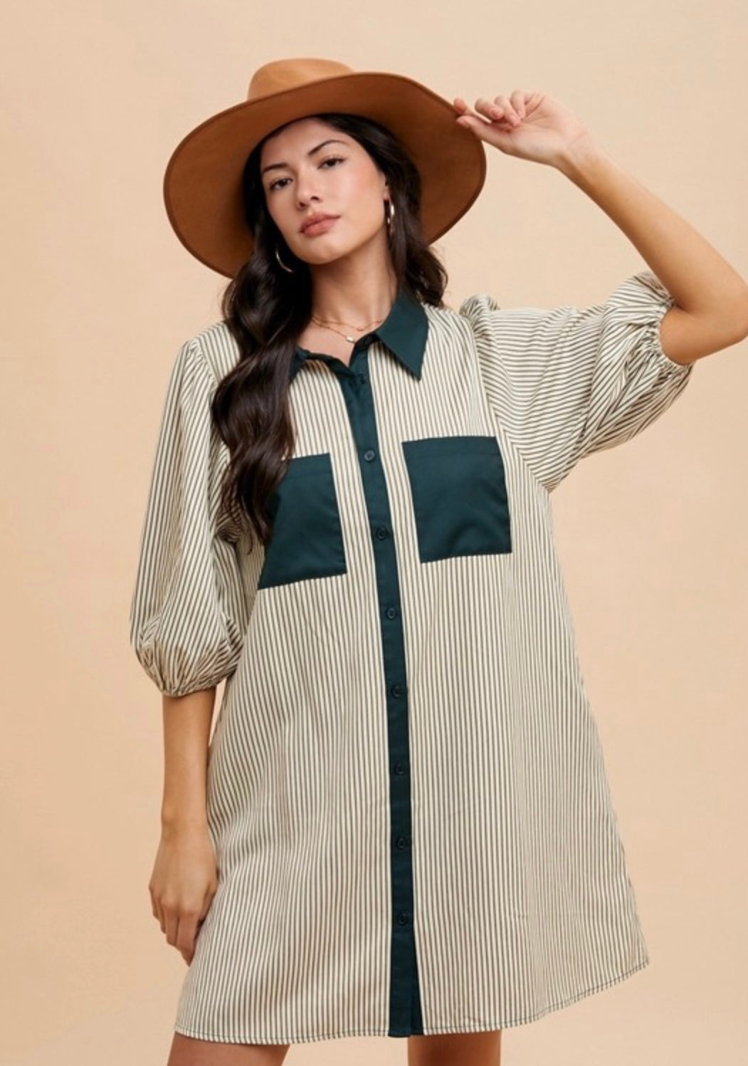 Contrast Collar Button Down Mini
