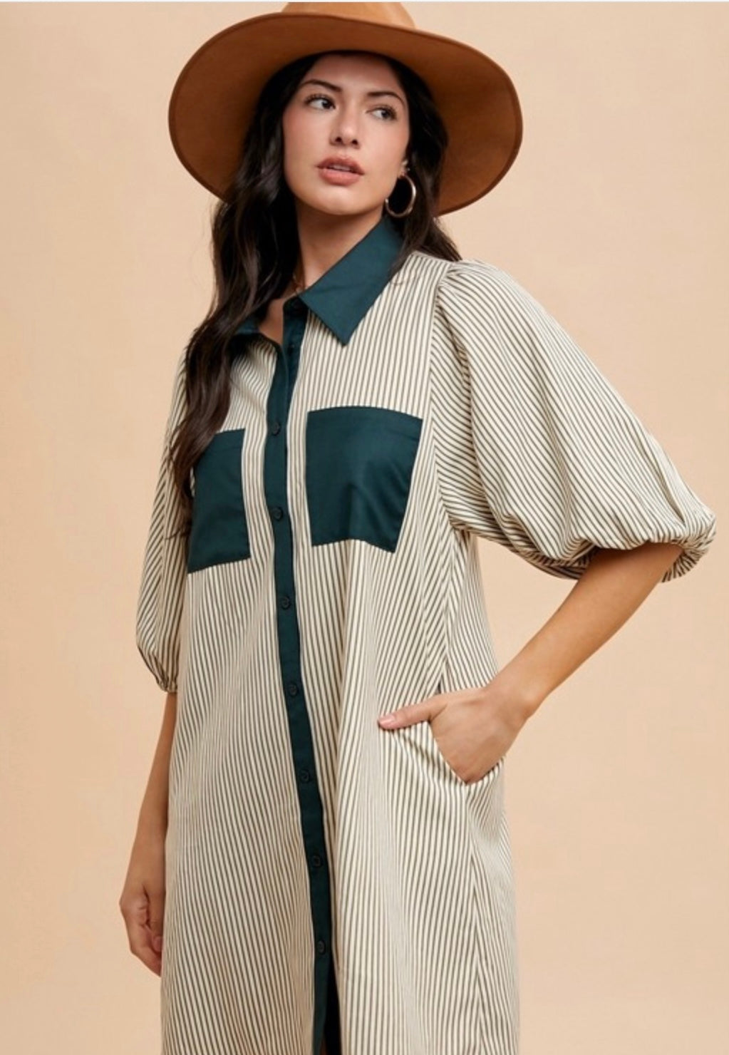 Contrast Collar Button Down Mini