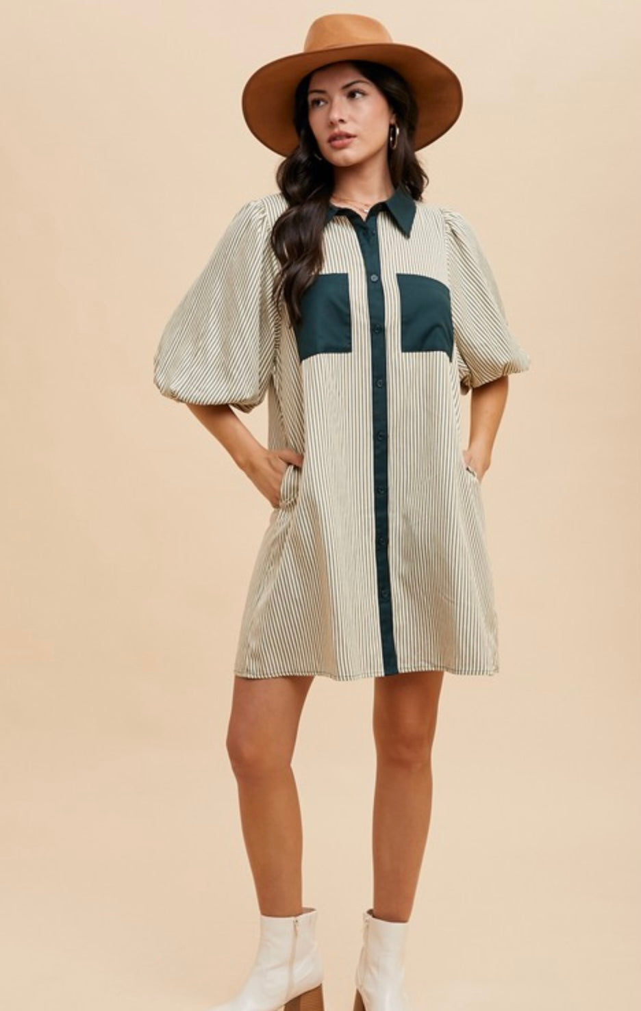 Contrast Collar Button Down Mini