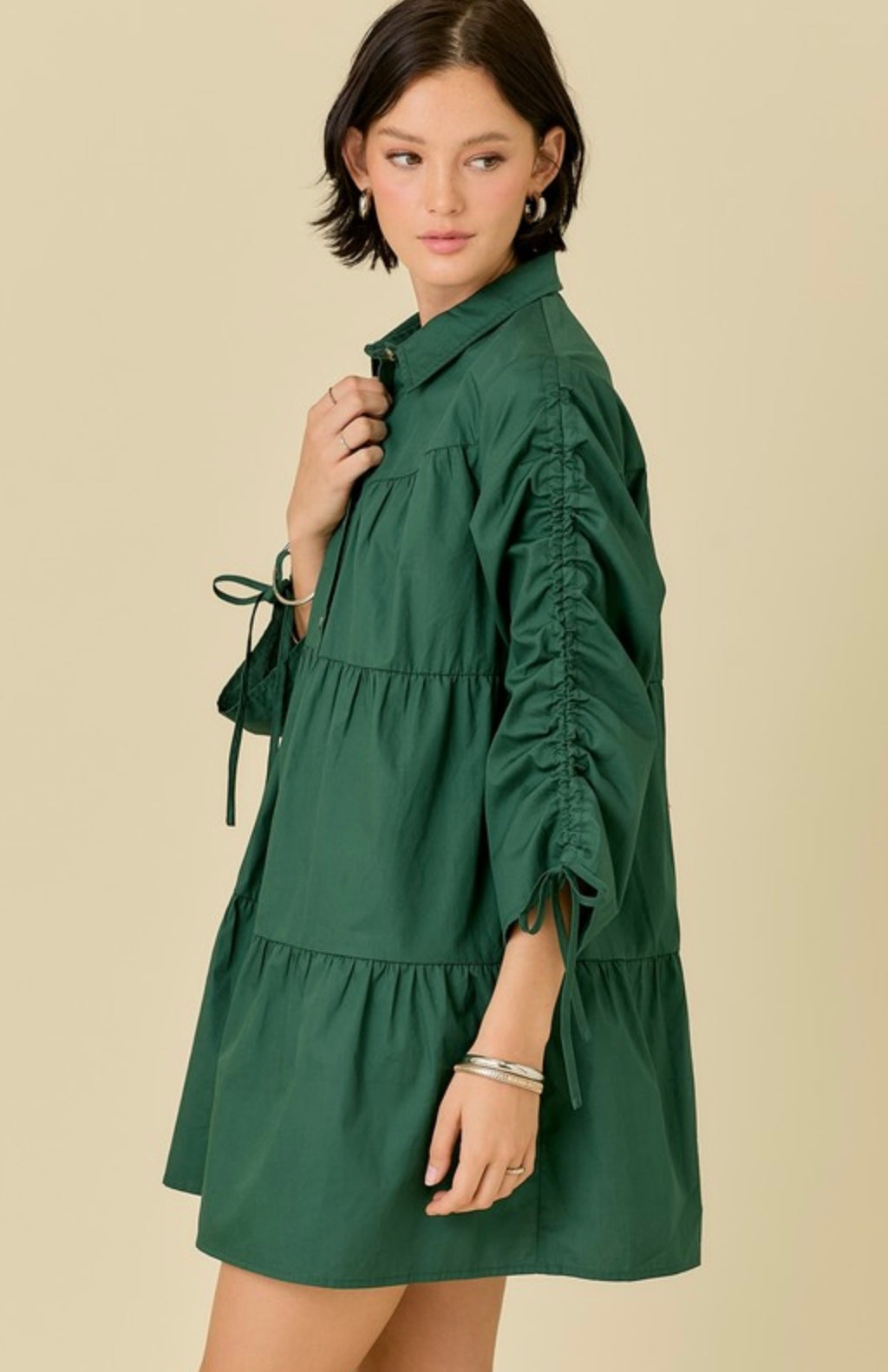Multi Tiered Shirt Dress
