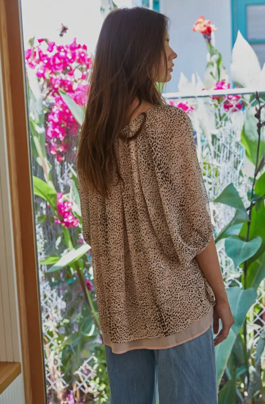 Beige Blossom Blouse