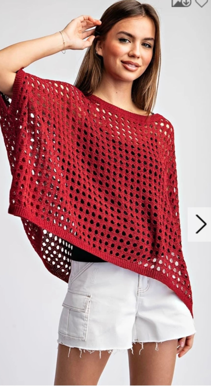 Open Knit Eyelet Sweater
