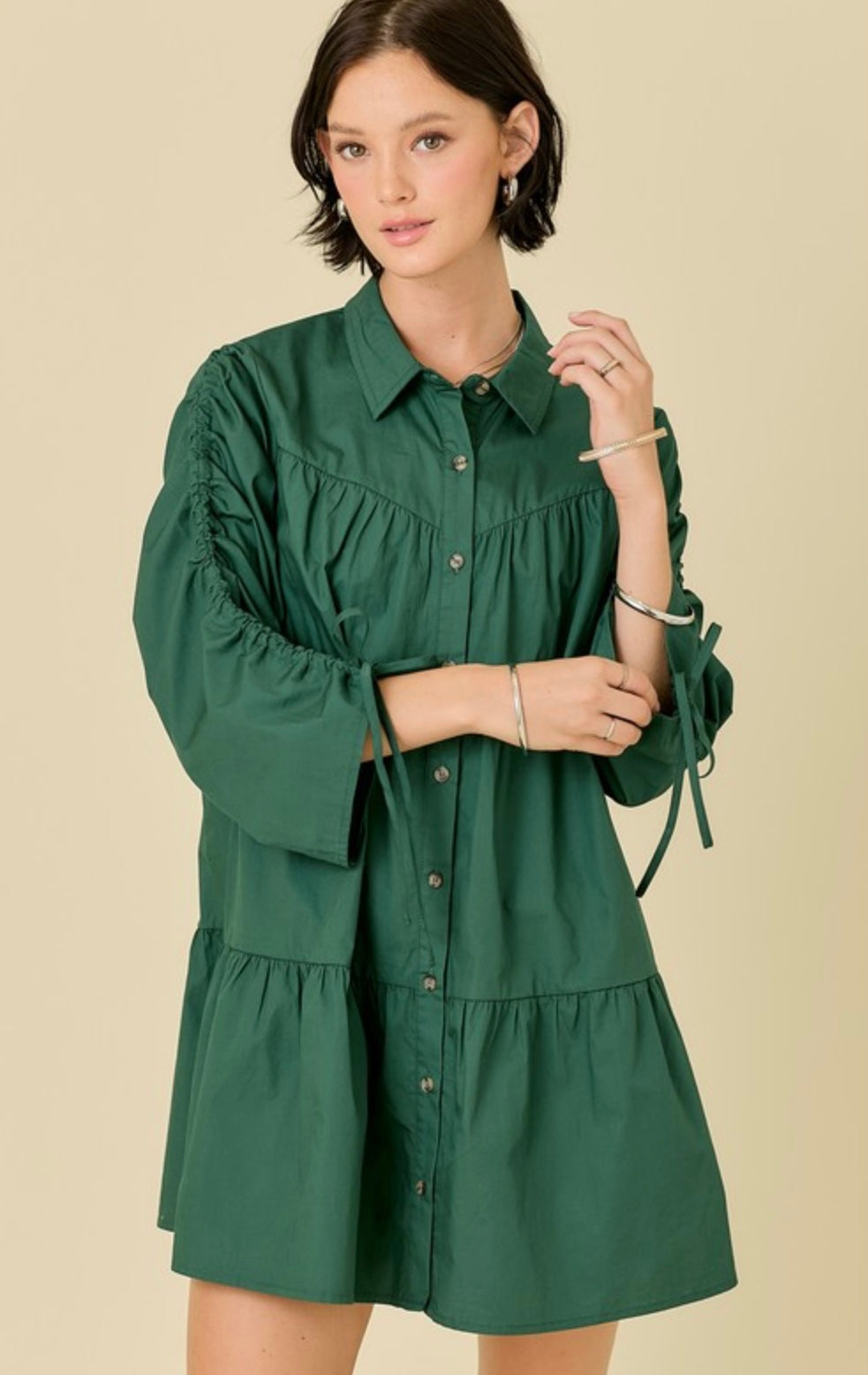 Multi Tiered Shirt Dress