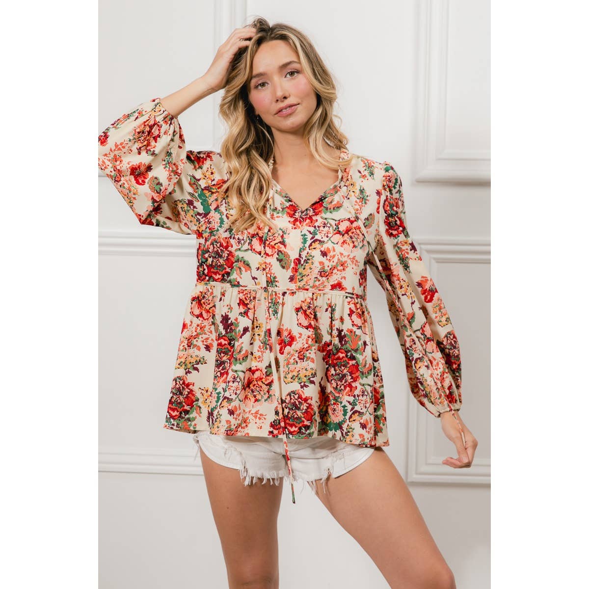 Autumn Romance Floral Top