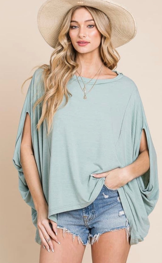 Draped Sleeve Top