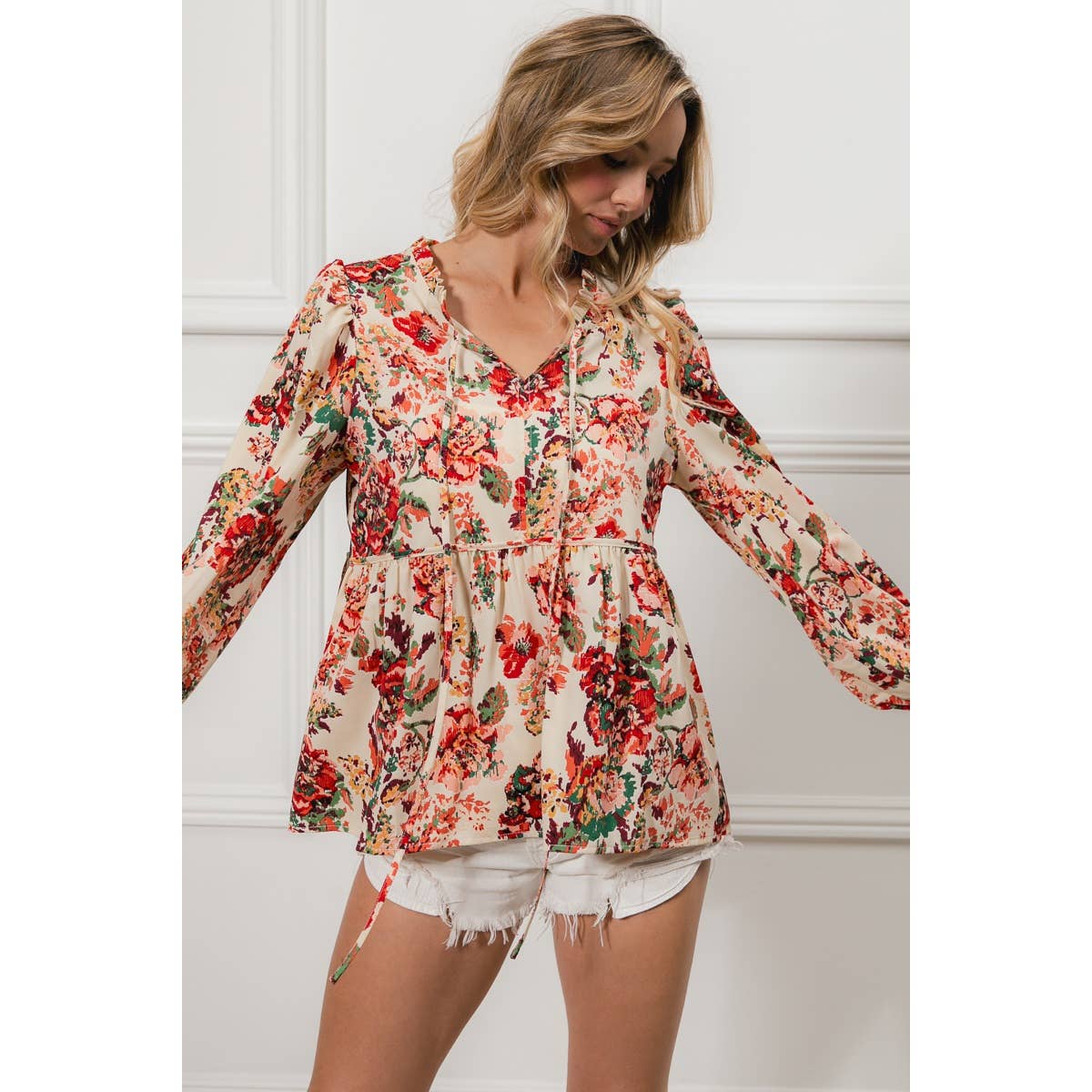 Autumn Romance Floral Top