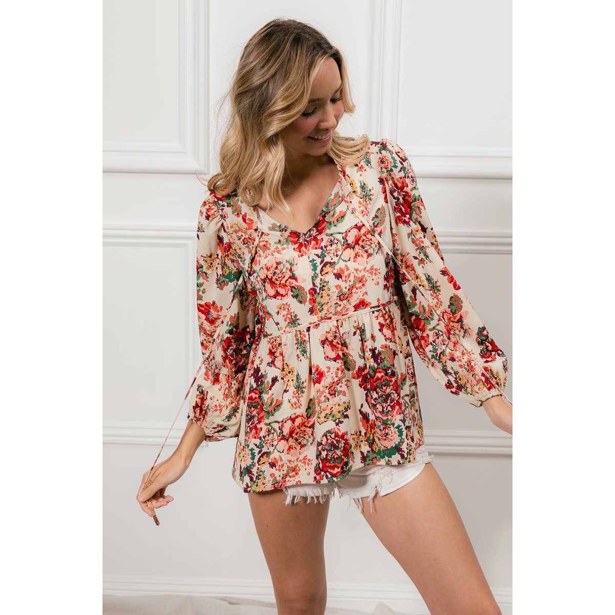 Autumn Romance Floral Top