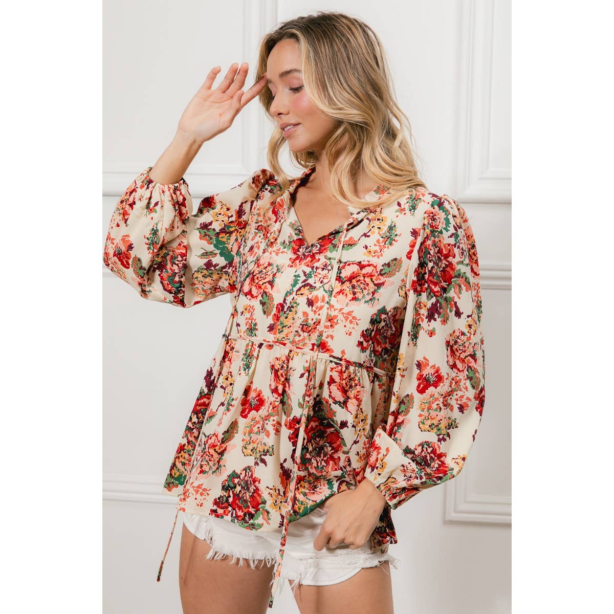 Autumn Romance Floral Top