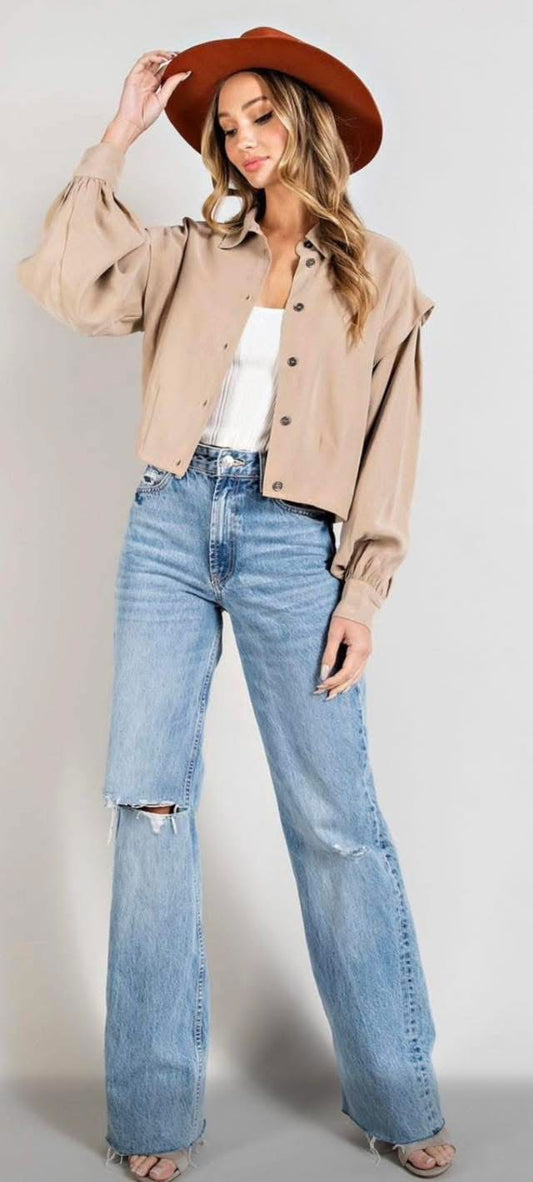 Boho Breeze Cropped Jacket