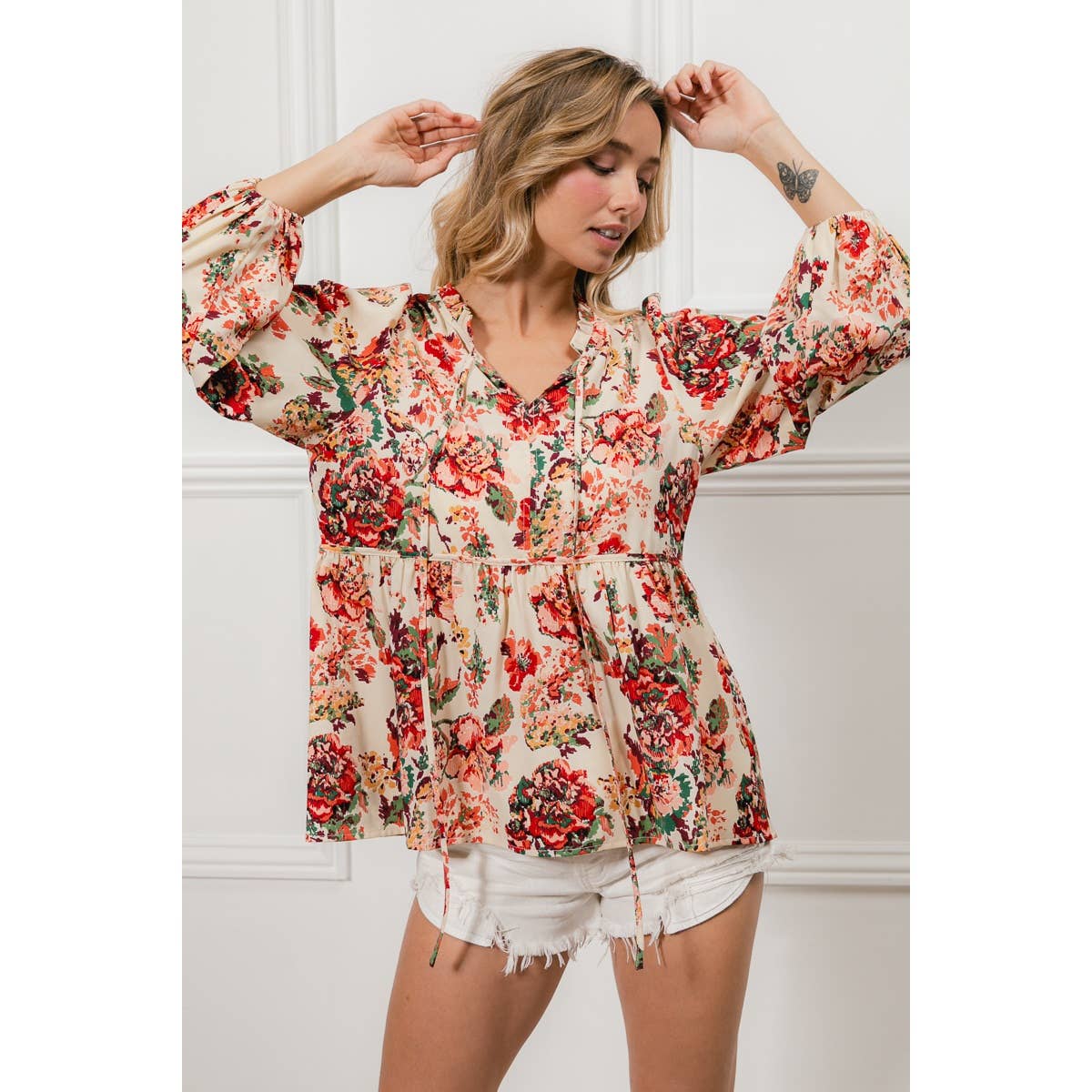 Autumn Romance Floral Top