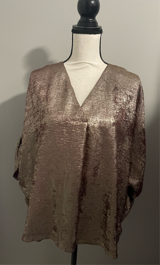 Oversized Metallic Top