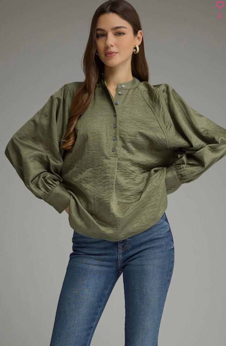 Olive Wanderlust Blouse