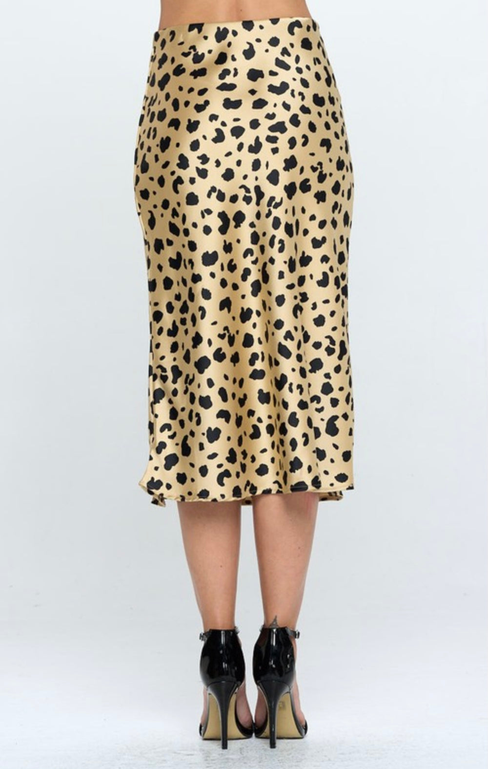 Gold Leopard Print Midi