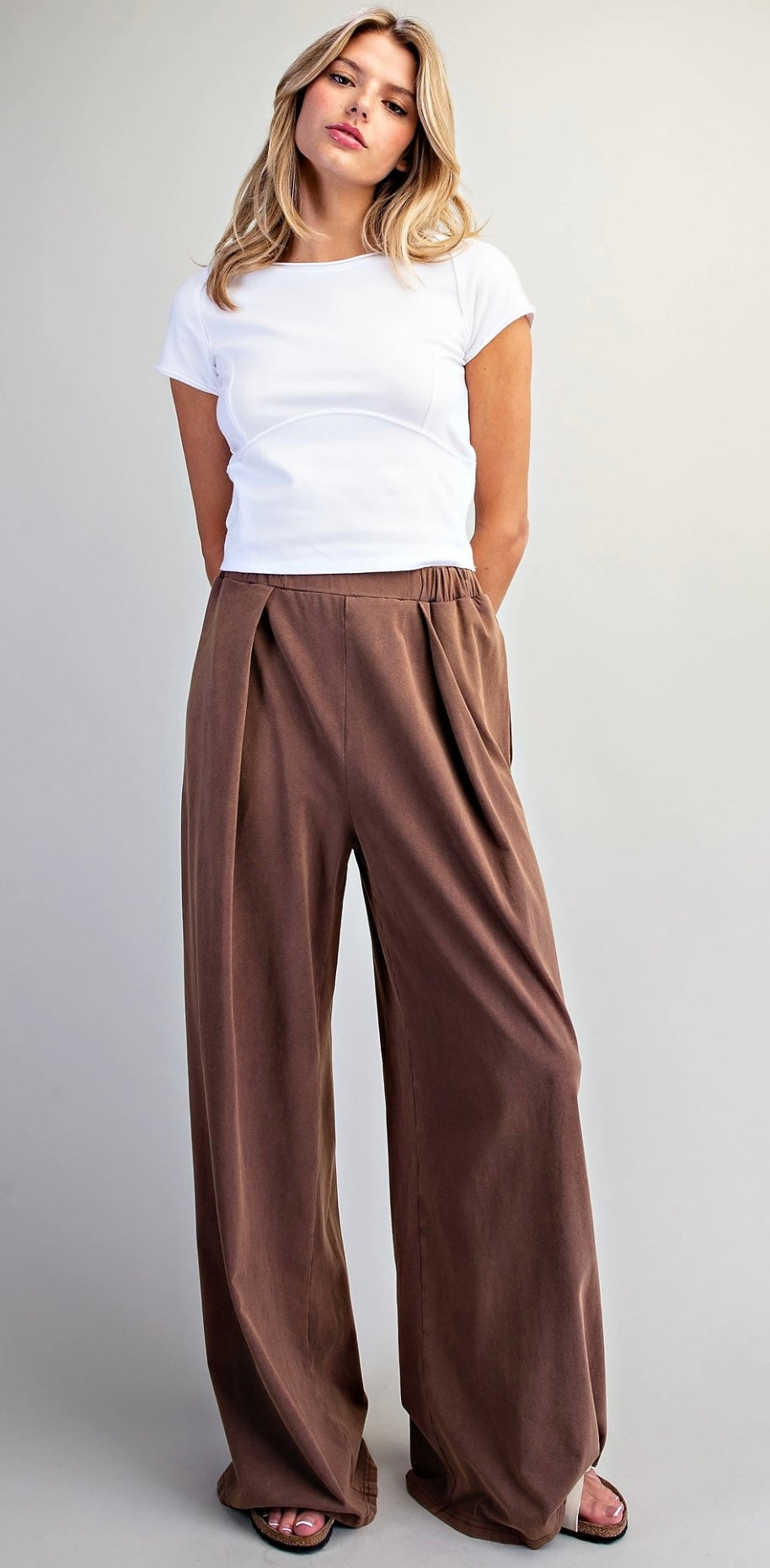 Mocha Mornings Wide Leg Pants