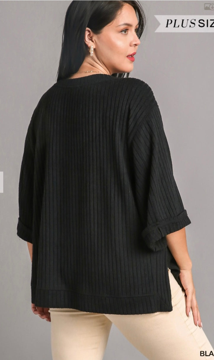 3/4 Sleeve Knit Top