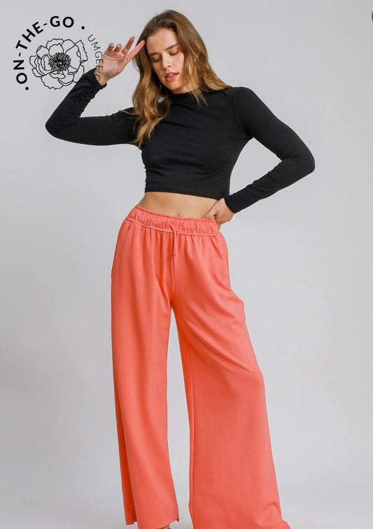 On The Go Coral Comfort Pants