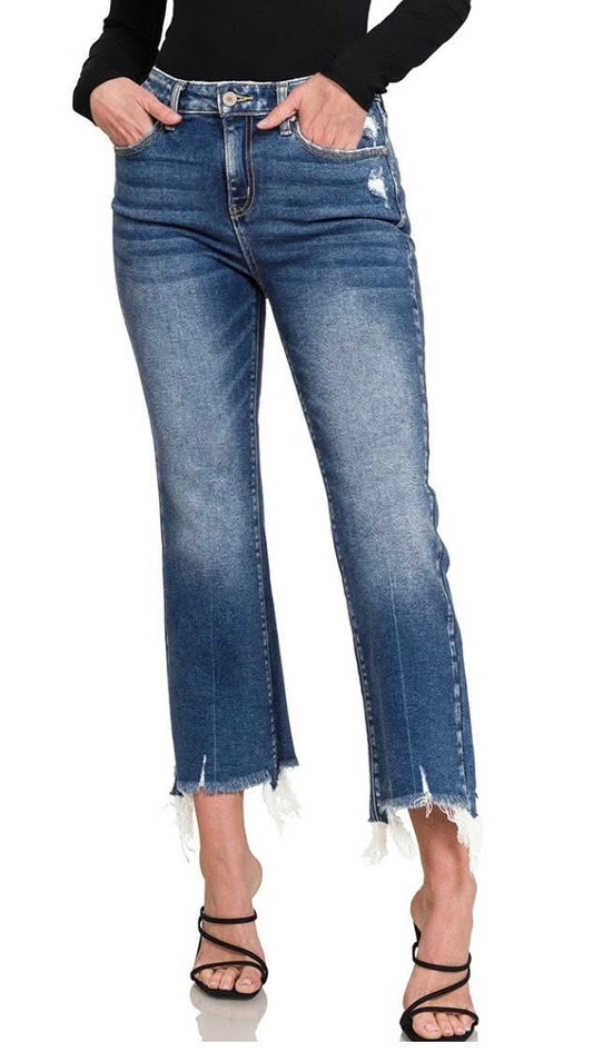 Urban Fringe Cropped Denim