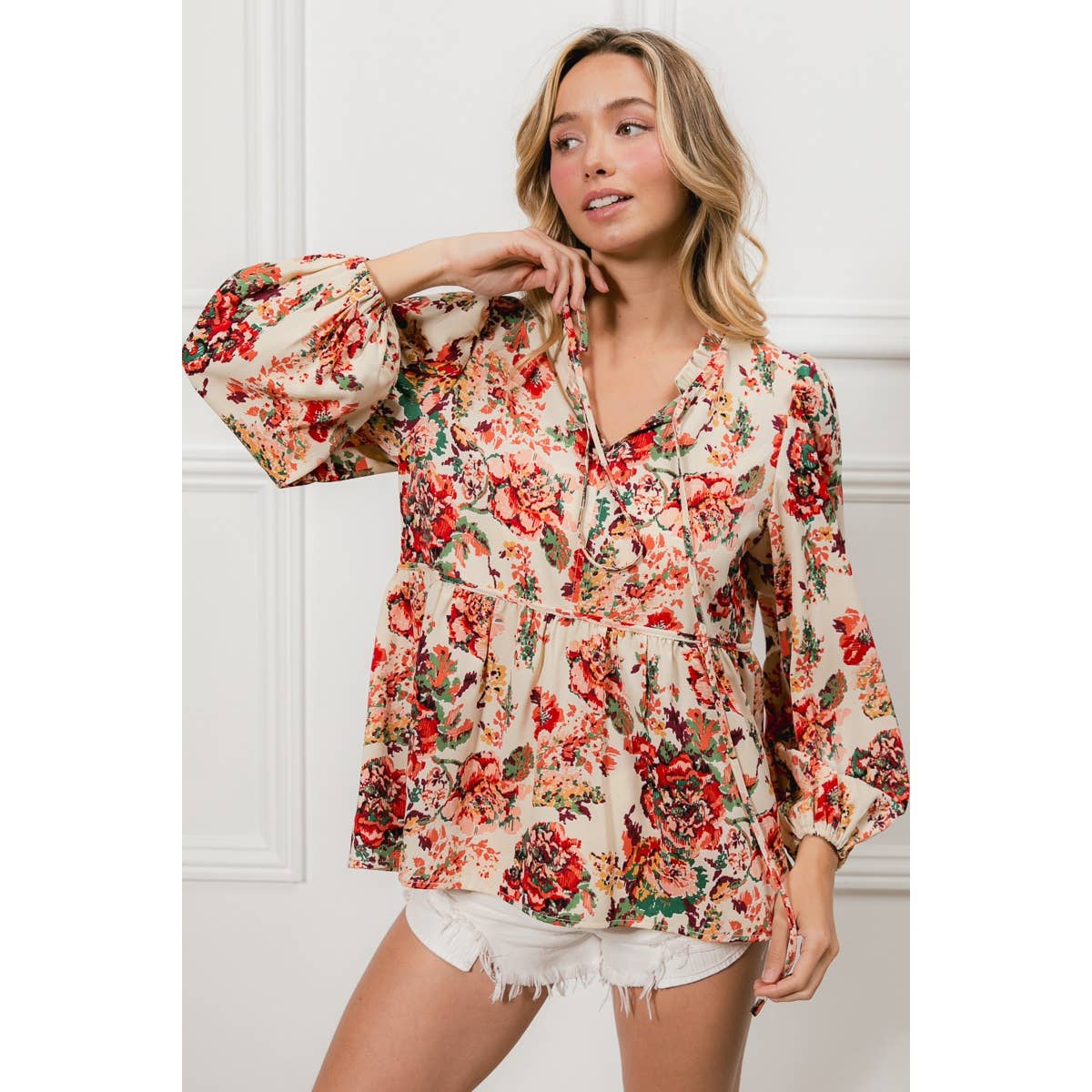 Autumn Romance Floral Top
