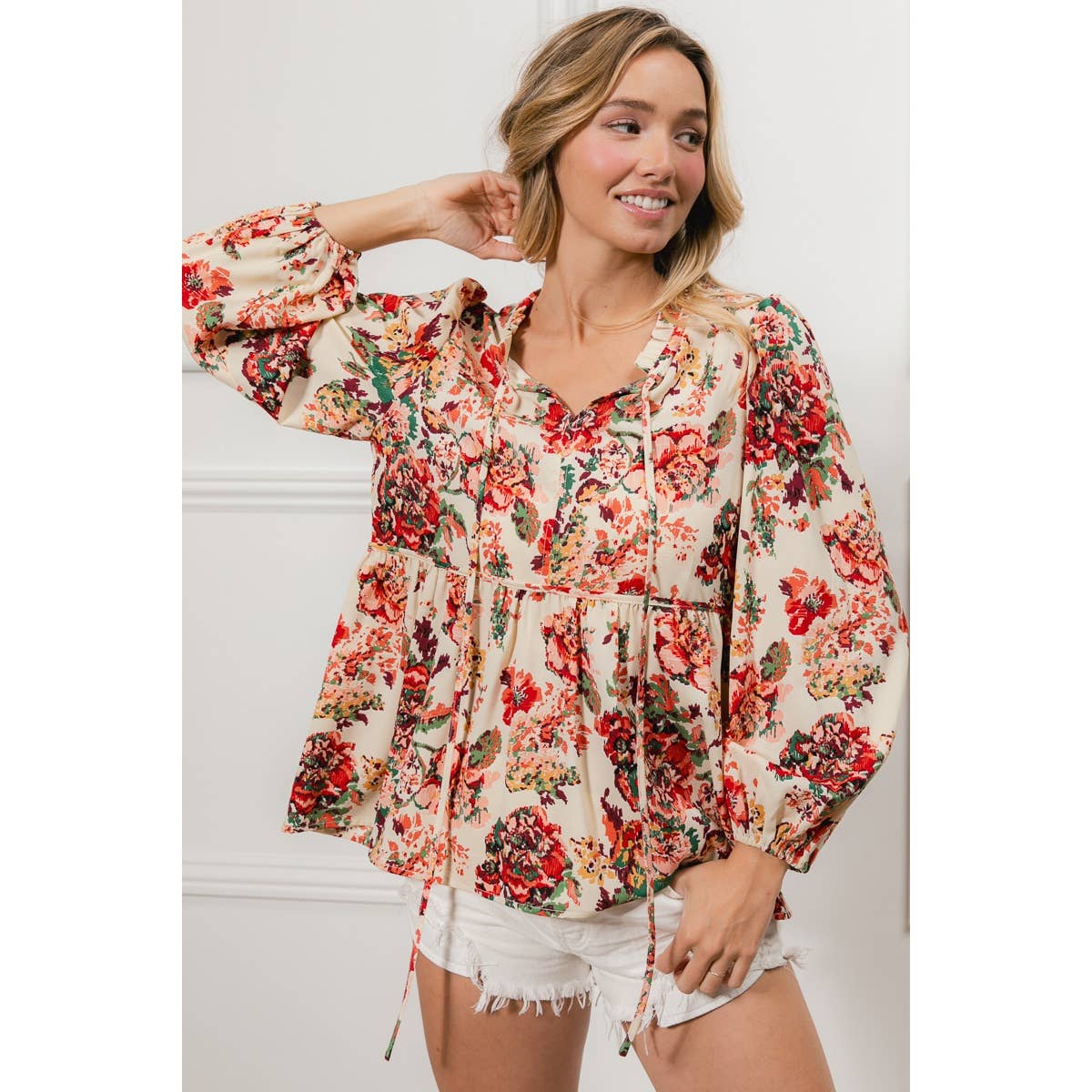 Autumn Romance Floral Top