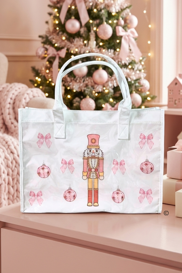 Plum Adorable Nutcracker Vinyl Tote Bag