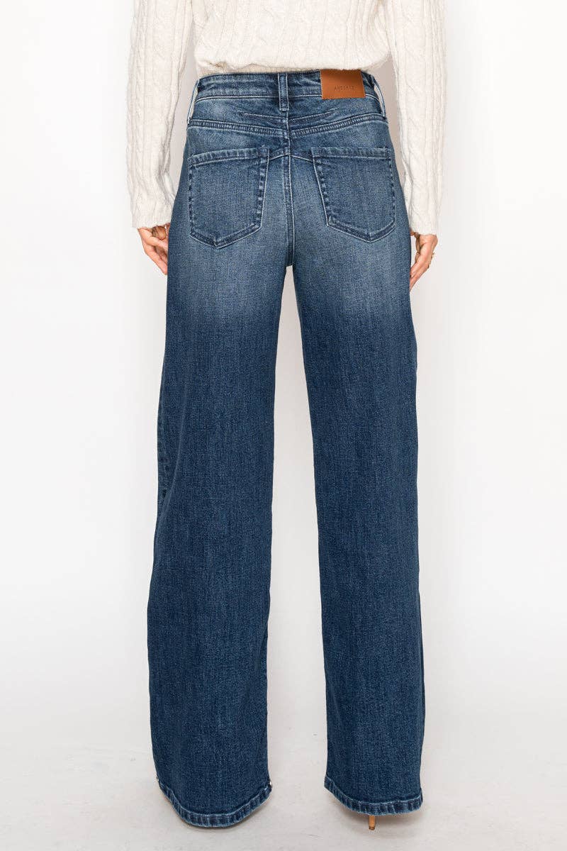 INSEAM TRANFORM TUMMY CONTROL HIGH RISE A-WIDE JEANS