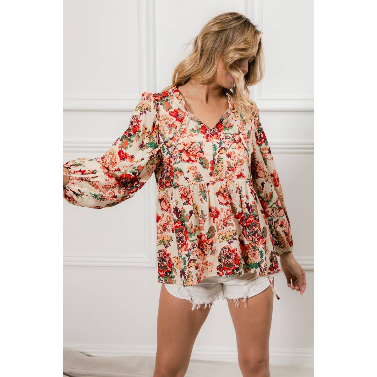 Autumn Romance Floral Top