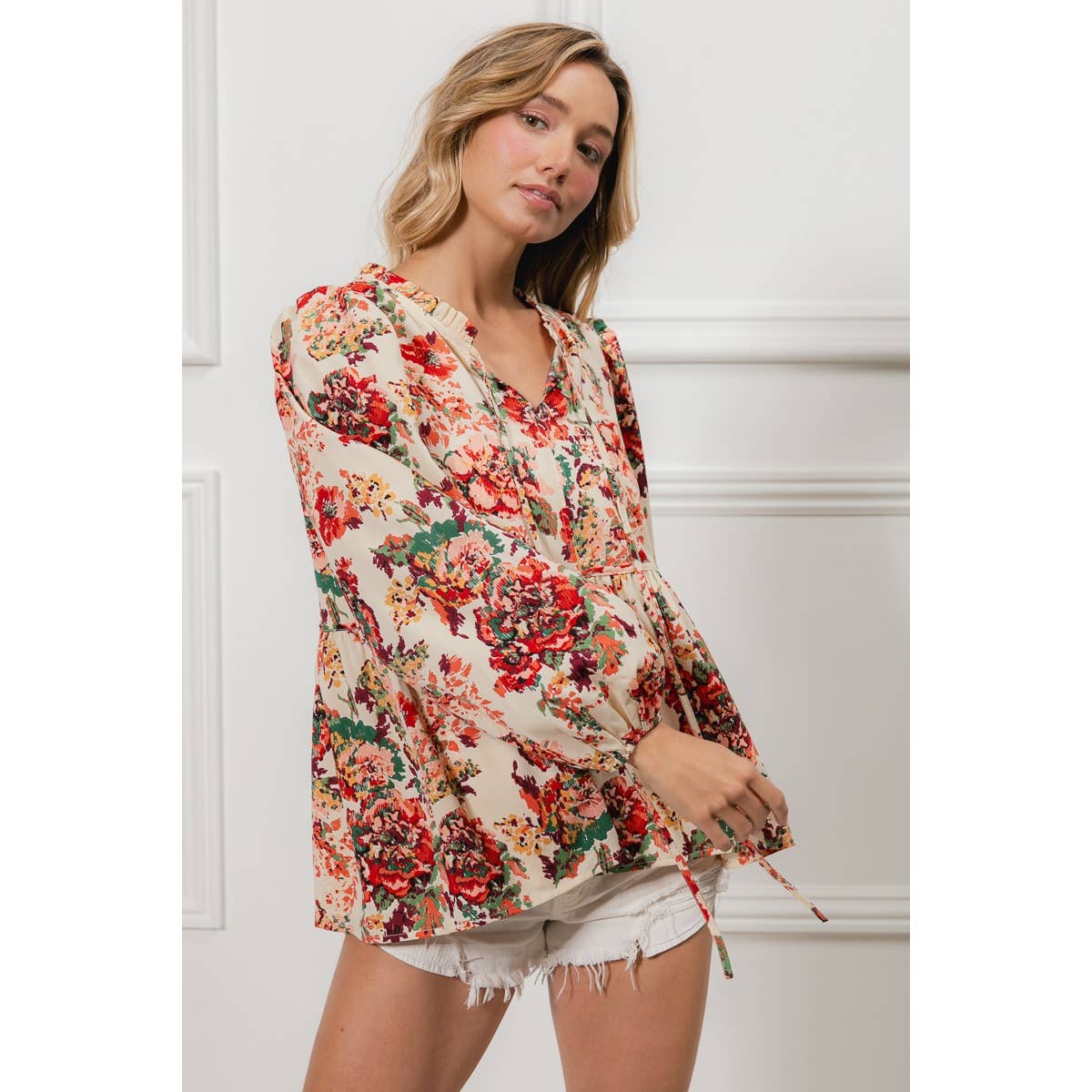 Autumn Romance Floral Top